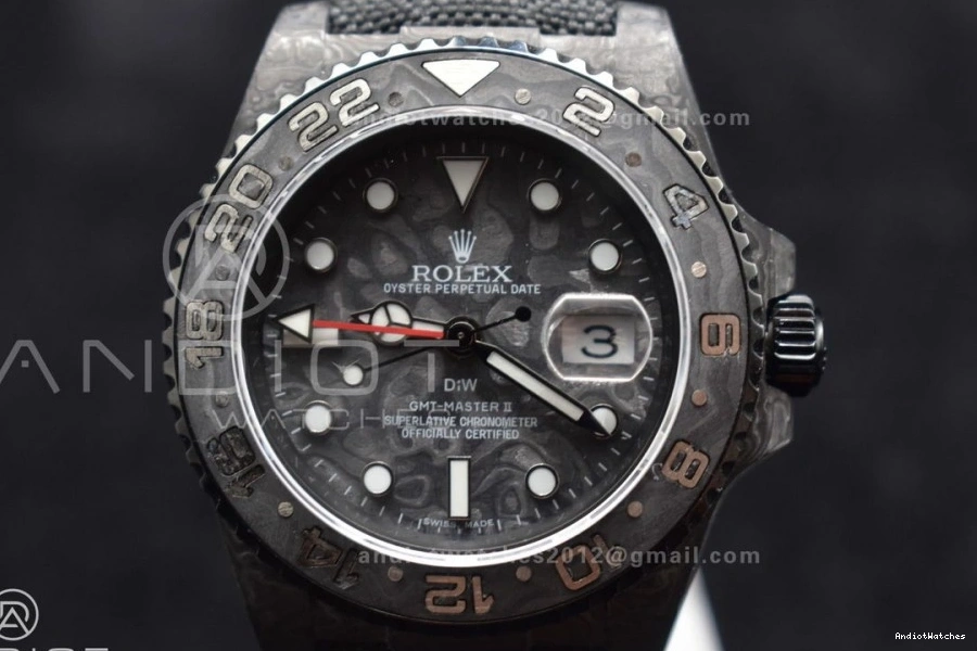 GMT Edition DIW Best Carbon All Practical Black CHS Black on Nylon 423 Black OMF SA3186 Dial Strap 0423